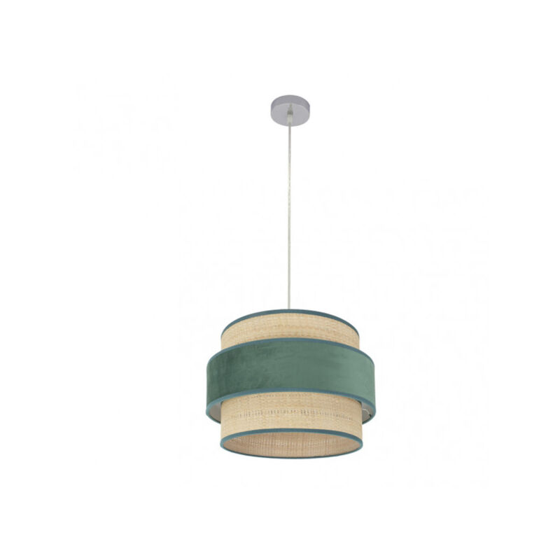 foto del prodotto pendente reyes 1xe27 cromo verde naturale regx40x40 cm