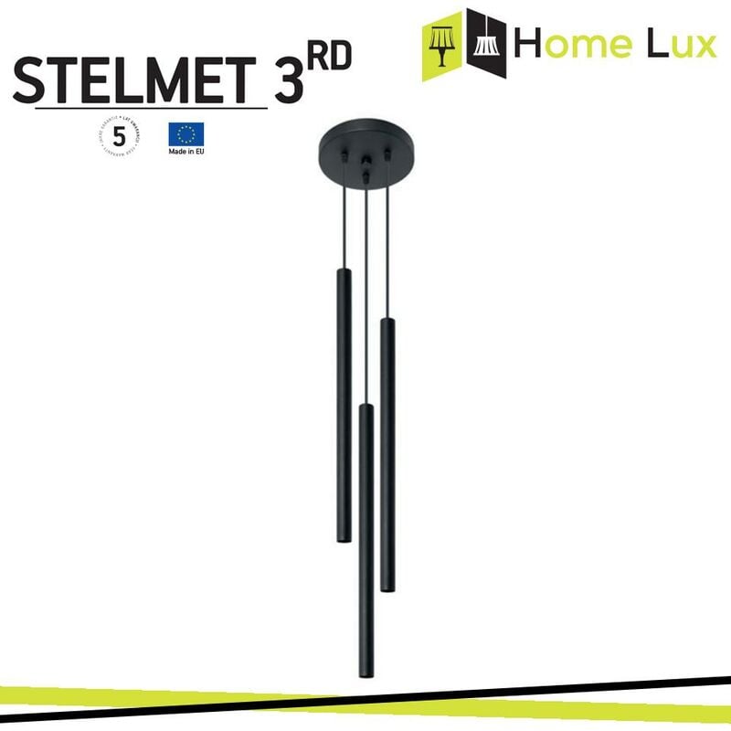 foto del prodotto pendente stelmet 3xg9 in metallo nero