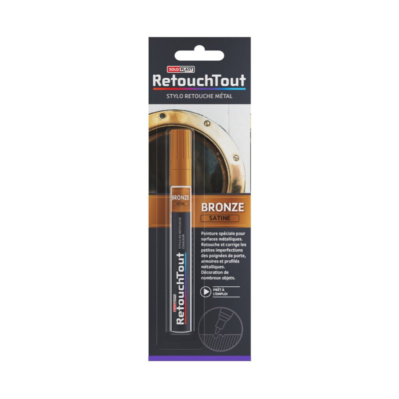 foto del prodotto penna per finiture metalliche soloplast bronzo satinato 10ml