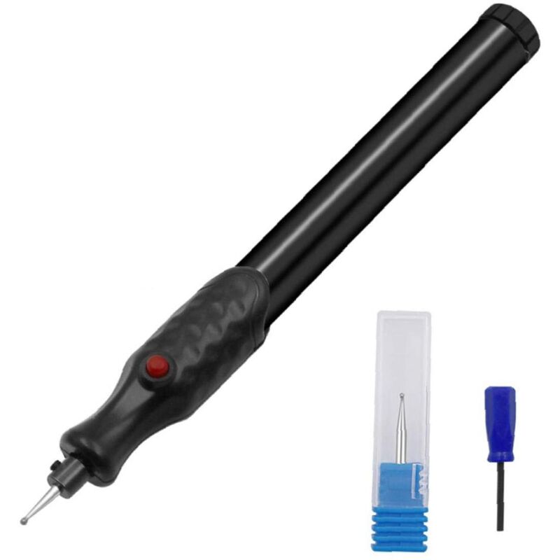 foto del prodotto penna per incisione elettrica, penna per incisione, strumento per intagliare, mini kit per incisore, scalpello, gioielli, metallo, vetro, strumenti