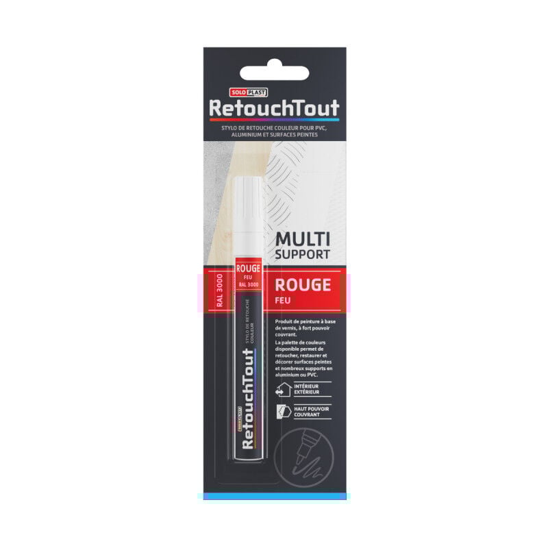 foto del prodotto penna per ritocchi colore soloplast rosso fuoco 10ml