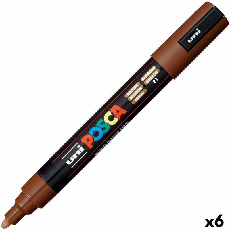 foto del prodotto pennarelli posca pc 5m marrone 6 unit 