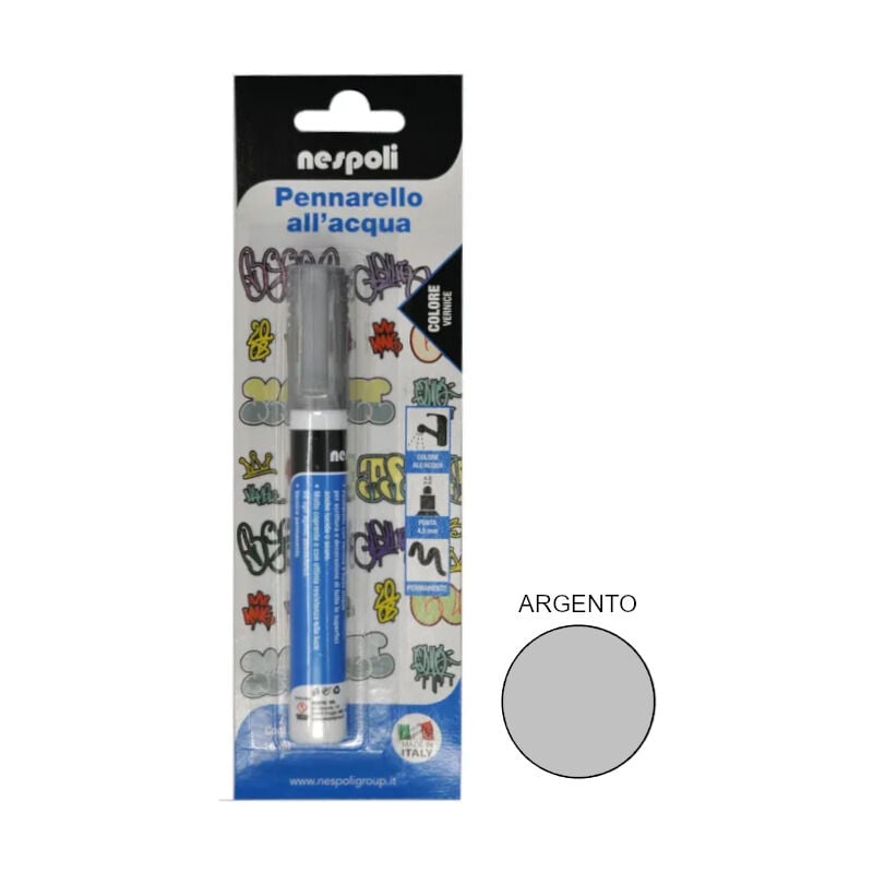 foto del prodotto pennarello all acqua argento 10ml
