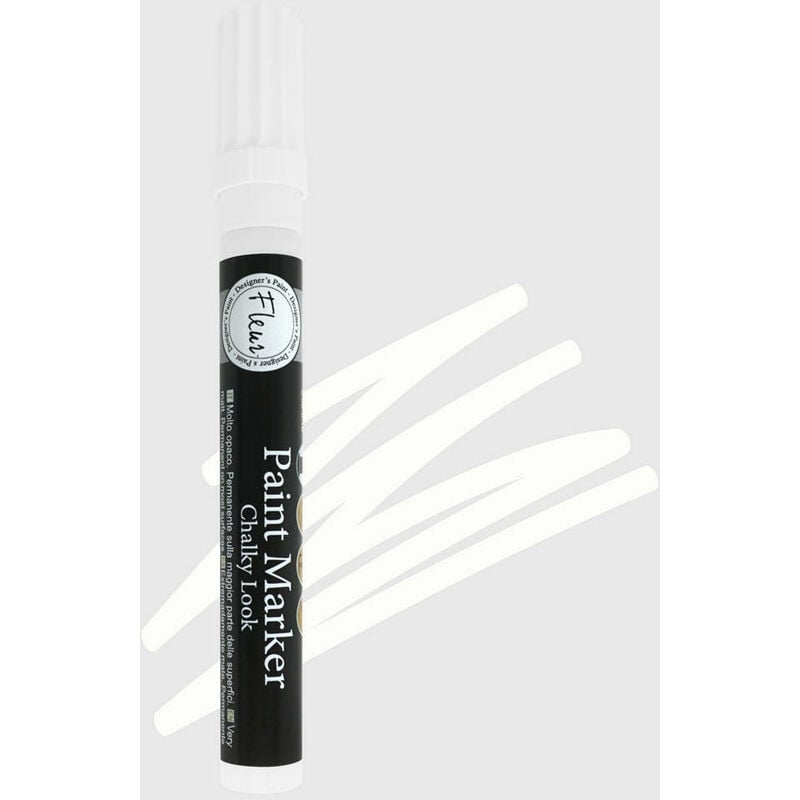 foto del prodotto pennarello fleur marker paint super opaco per decorazioni pittura colore titanium white