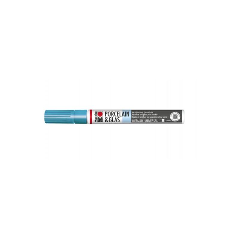 foto del prodotto pennarello per porcellana e vetro 1 2mm petrolio metallico 792 marabu