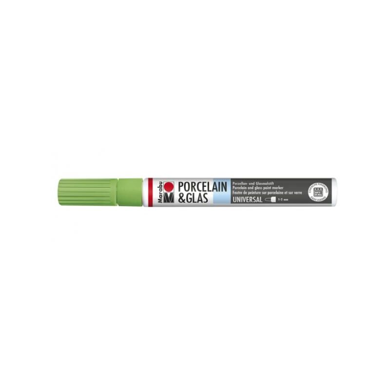 foto del prodotto pennarello per porcellana e vetro 1 2mm verde mela 158 marabu