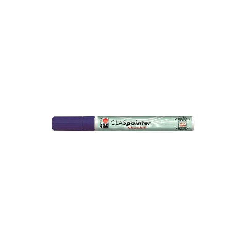 foto del prodotto pennarello punta 1 2mm per vetro e porcellana 20ml colore blu notte 293 marabu