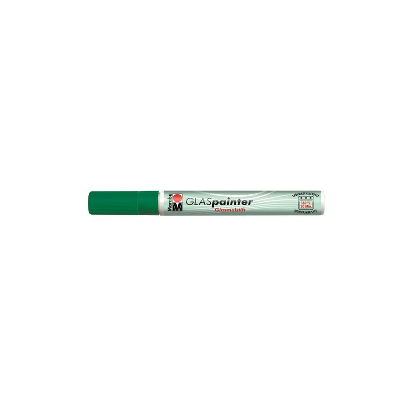 foto del prodotto pennarello punta 3 4mm per vetro e porcellana 20ml colore verde scuro 068 marabu