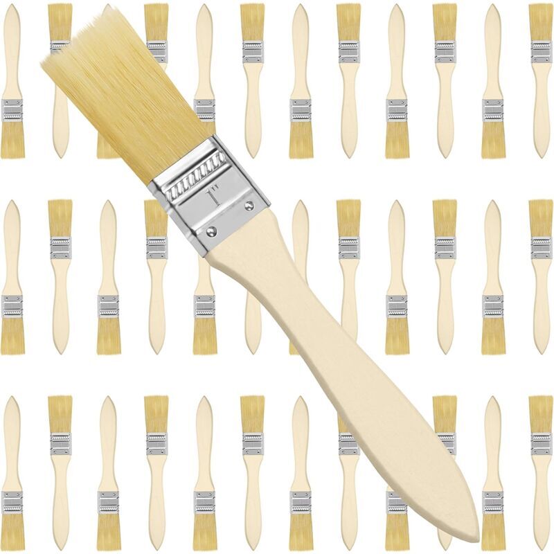 foto del prodotto pennelli per pittura da 1 confezione da 36 pennelli piatti con manico in legno pennelli professionali perfetti per pittura murale,