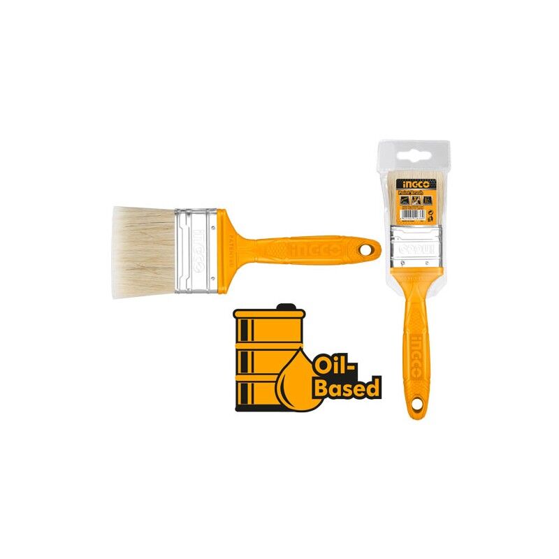 foto del prodotto pennello 75mm setola bionda e manico in plastica ingco