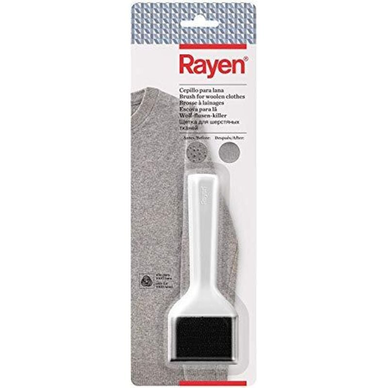 foto del prodotto pennello per rimuovere palline e lanugine solo per materiale 100 lana colore bianco dimensioni 15 x 5,5 cm - rayen