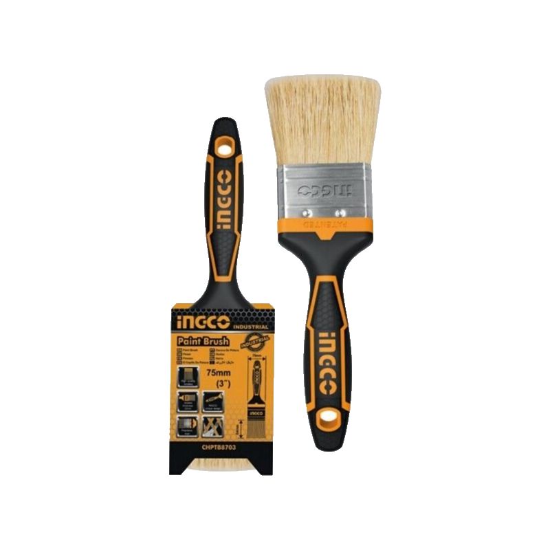foto del prodotto pennello per smalti vernici ingco setola bionda manico soft touch 75 mm 3,0 