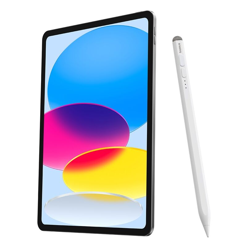 foto del prodotto pennino stilo per ipad con punta attiva sostituibile smooth writing 2 con cavo usb c bianco