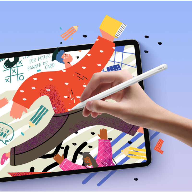 foto del prodotto pennino stilo per ipad con punta smooth writing 2 attiva sostituibile, bianca