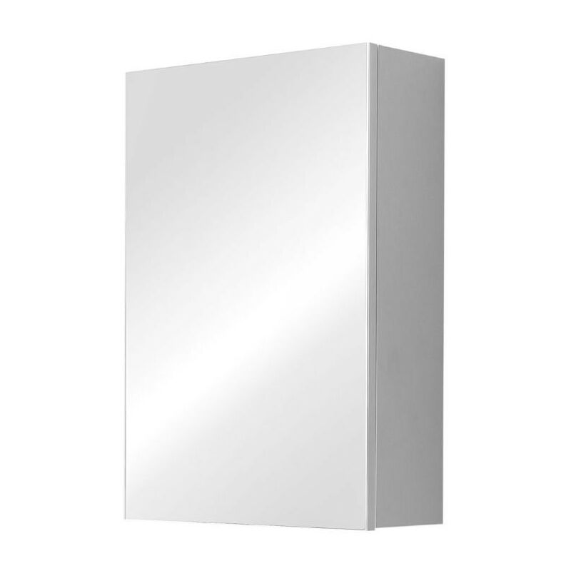 foto del prodotto pensile bagno con specchio anta reversibile solo2 colore bianco
