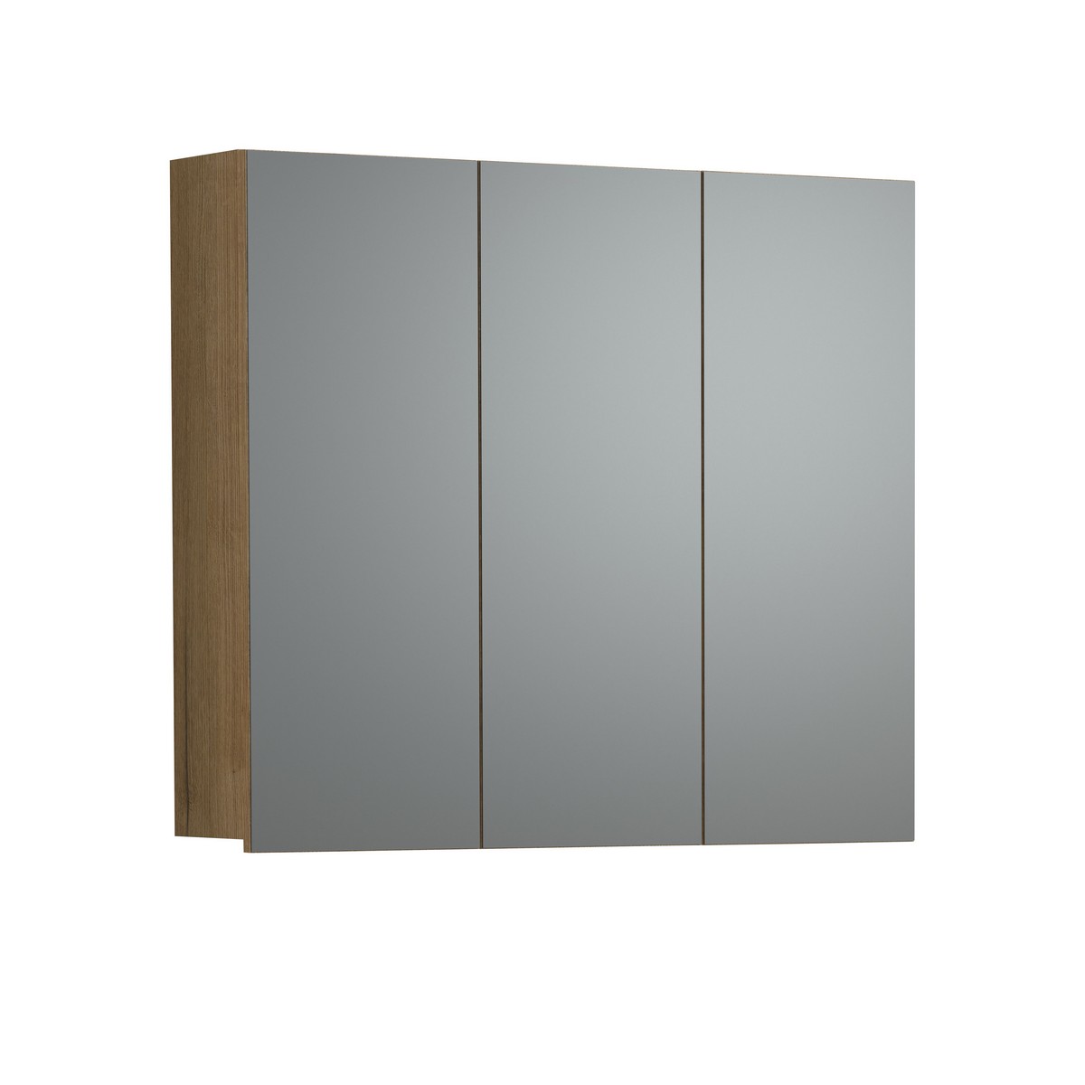 foto del prodotto pensile bagno con specchio pure, marrone, truciolare melaminico, 90x80x20 cm, epikasa