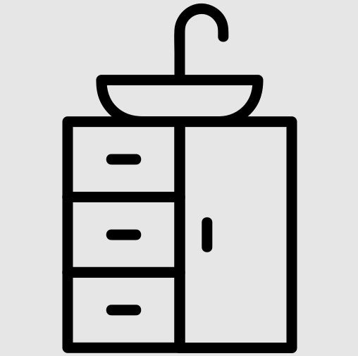 foto del prodotto pensile bagno in pvc in kit per interni/esterni - dim 59 x 59 x 21 cm - cr - colore legno rovere bianco