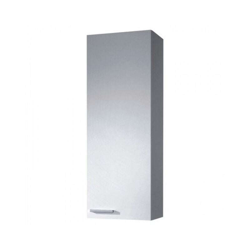 foto del prodotto pensile bagno sospeso 30x25x85 cm bianco lucido con 1 anta oxford