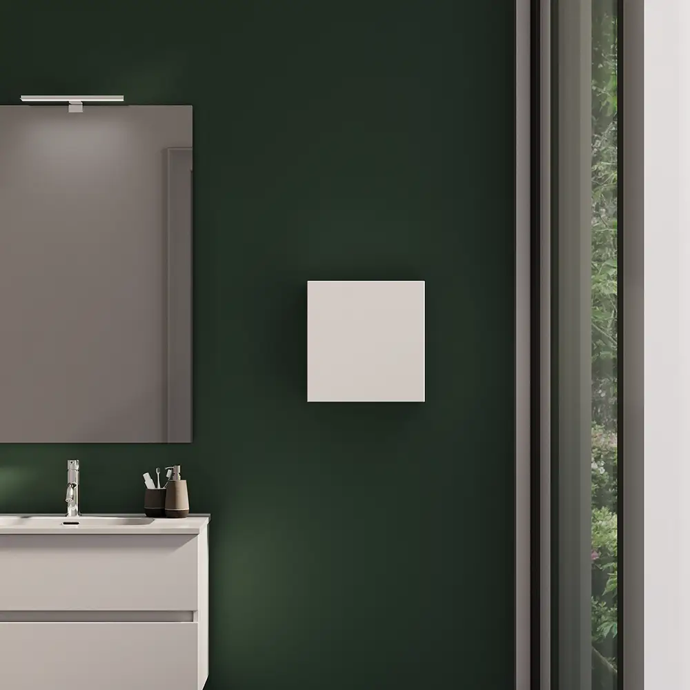 foto del prodotto pensile bagno sospeso 35x35 cm bianco effetto legno reversibile yili