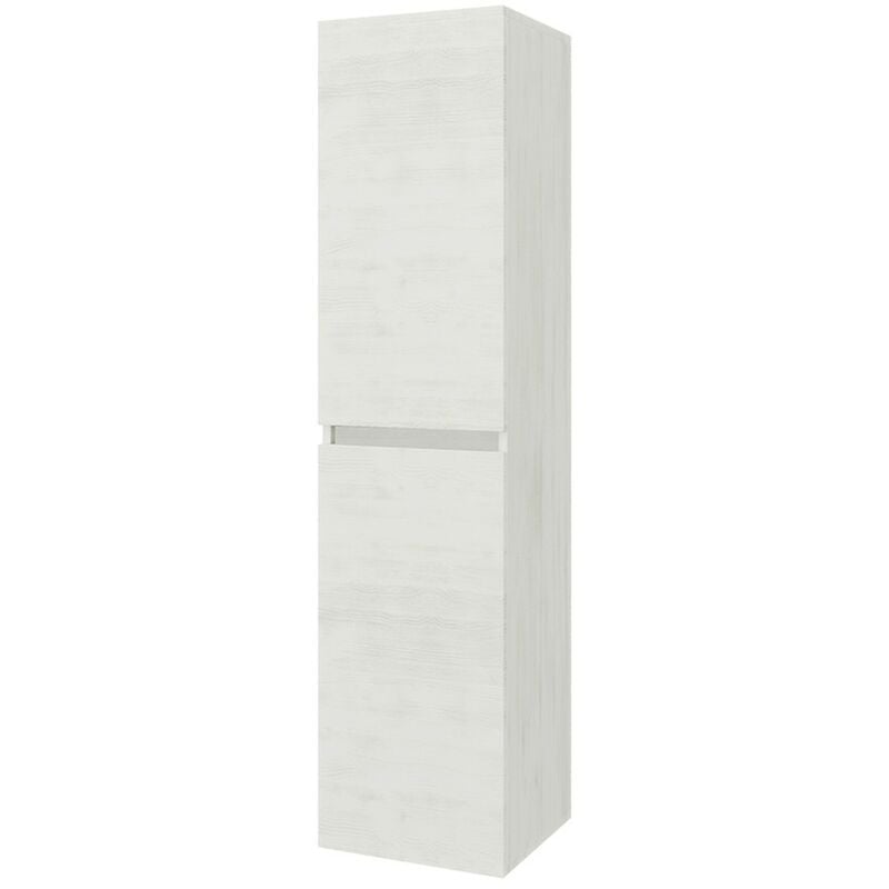 foto del prodotto pensile bagno sospeso bianco venato h 136 cm ante reversibili soft-close easy