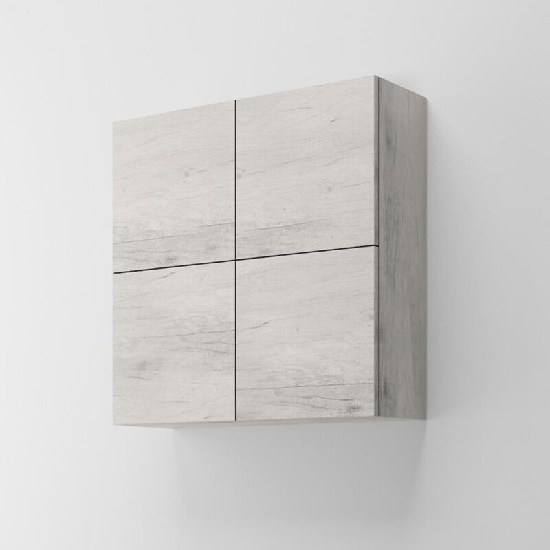 foto del prodotto pensile cubotto a 4 ante con apertura push pull quercia bianco