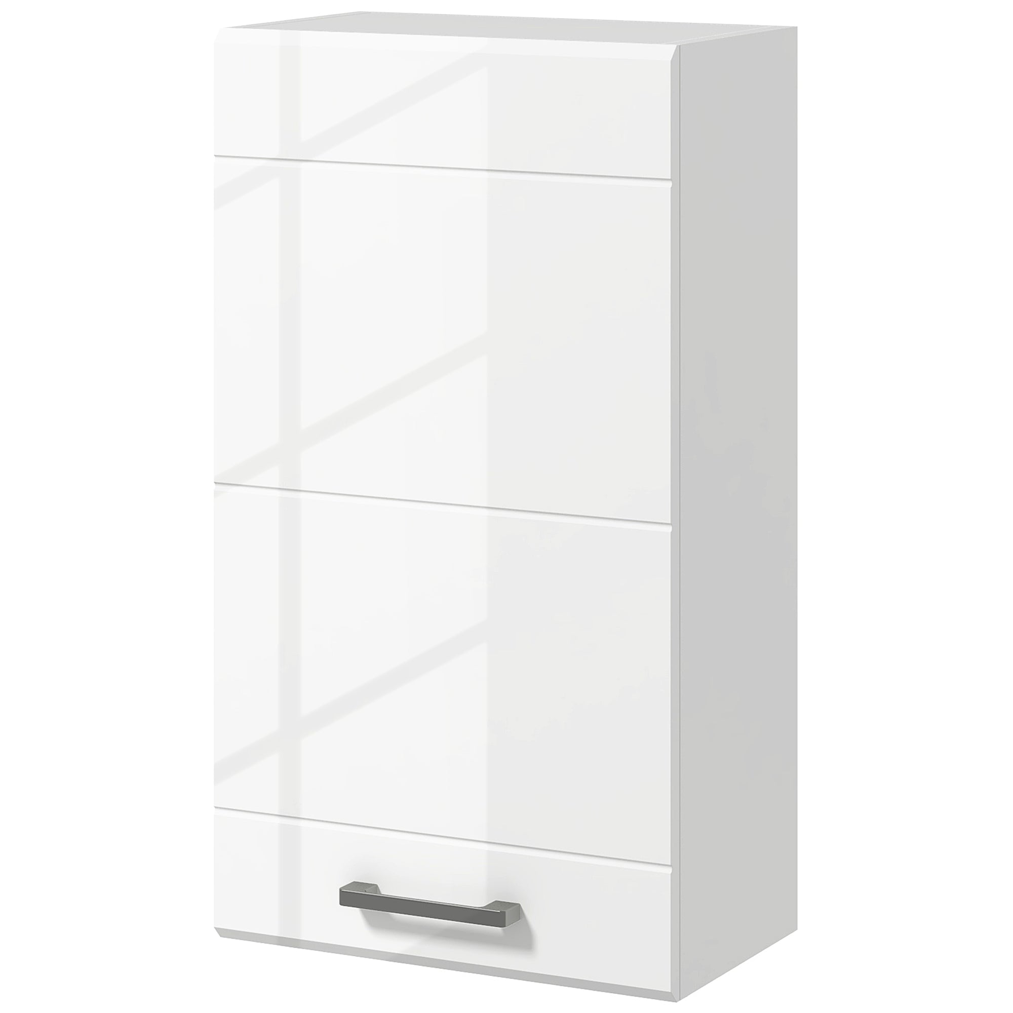 foto del prodotto pensile da bagno 1 anta 37x22,5x70 cm in mdf bianco