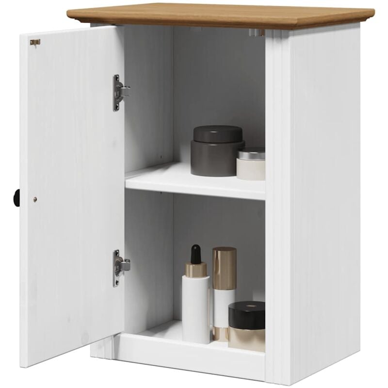 foto del prodotto pensile da bagno bodo bianco e marrone 44x30x60 cm vidaxl