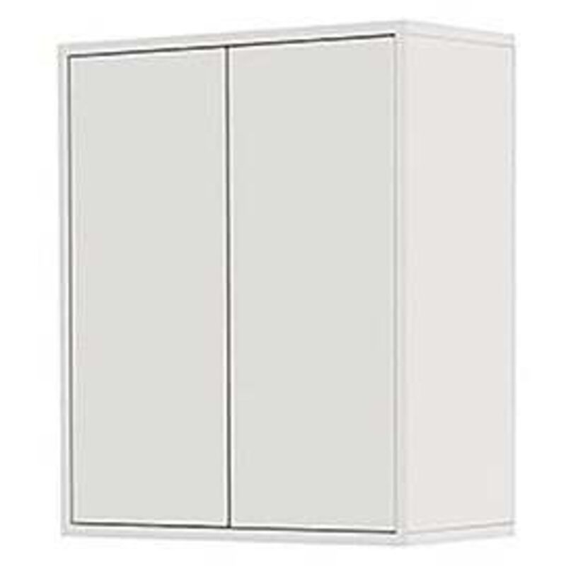 foto del prodotto pensile da bagno sospeso 60x72 cm bianco laccato con 2 ante mondo 2.0 feridras