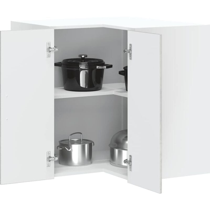 foto del prodotto pensile da cucina ad angolo kalmar grigio cemento in truciolato vidaxl