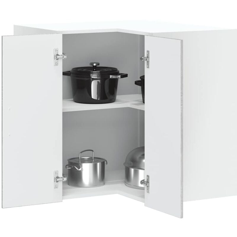 foto del prodotto pensile da cucina ad angolo kalmar grigio sonoma in truciolato vidaxl