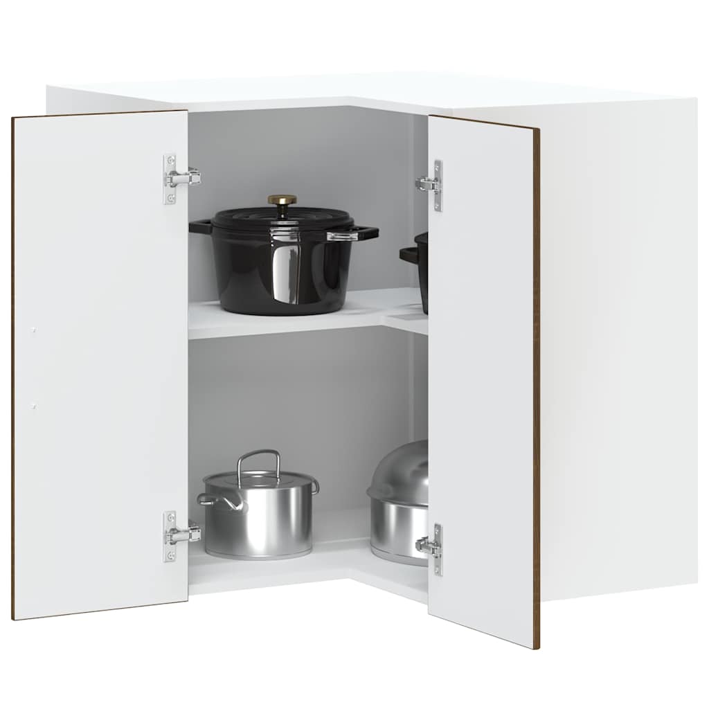 foto del prodotto pensile da cucina ad angolo kalmar rovere marrone in truciolato