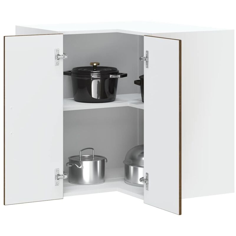 foto del prodotto pensile da cucina ad angolo kalmar rovere marrone in truciolato vidaxl