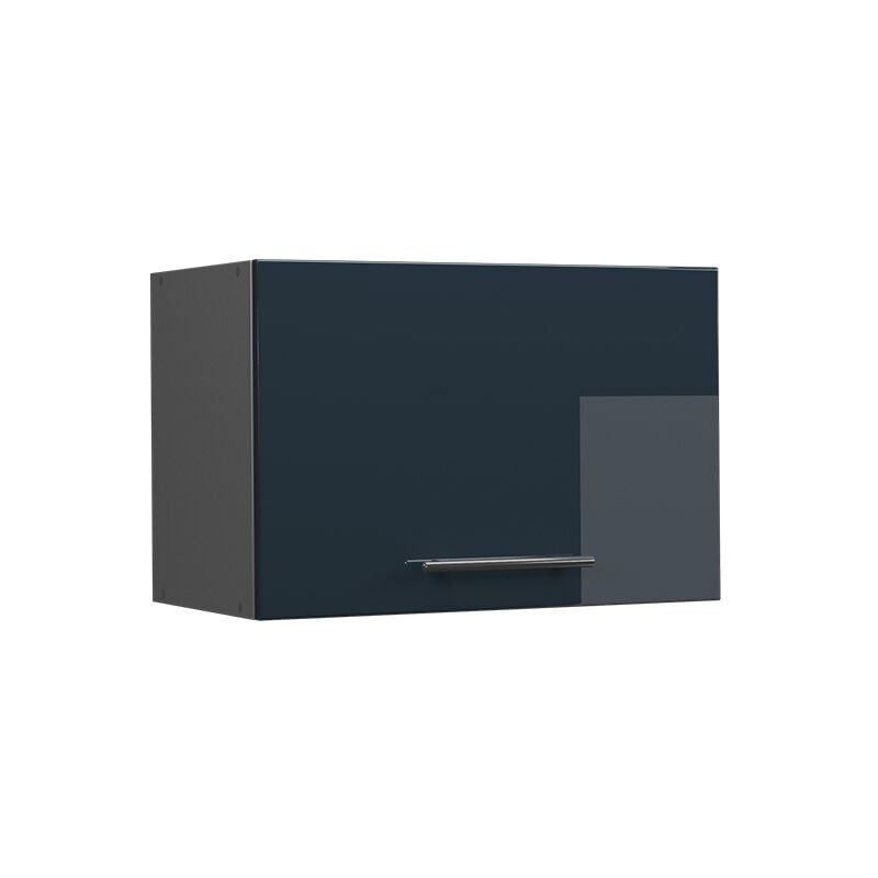 foto del prodotto pensile da cucina fame line, blu scuro lucido, 60 cm piatto vicco