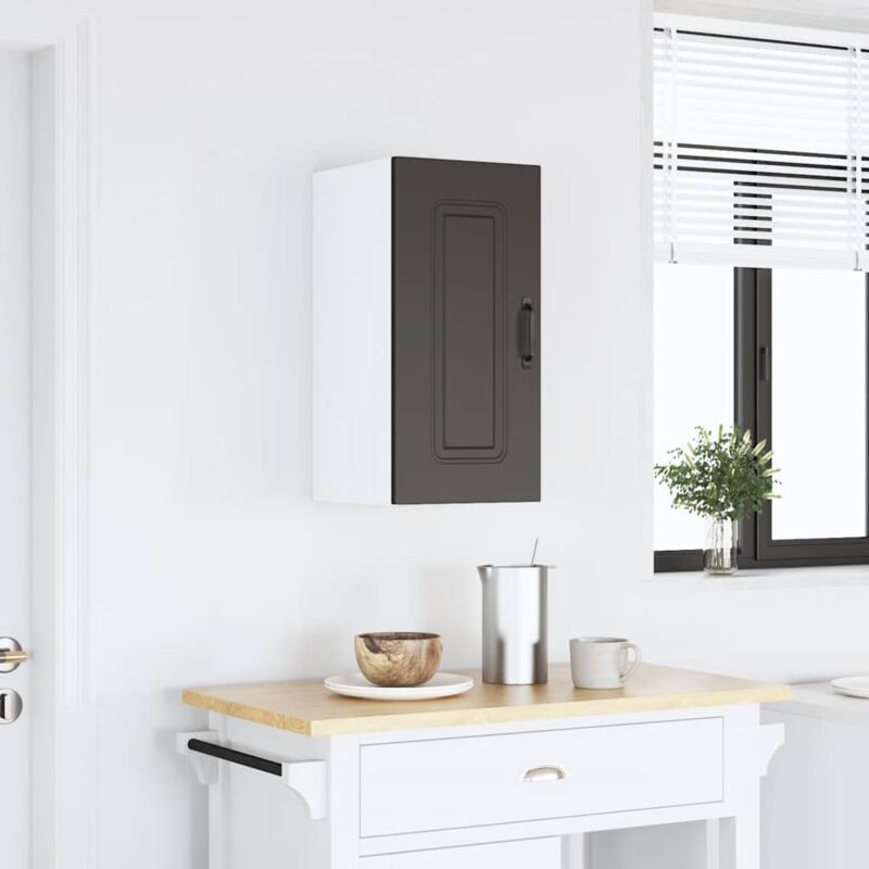 foto del prodotto pensile da cucina kalmar nero in legno multistrato vidaxl