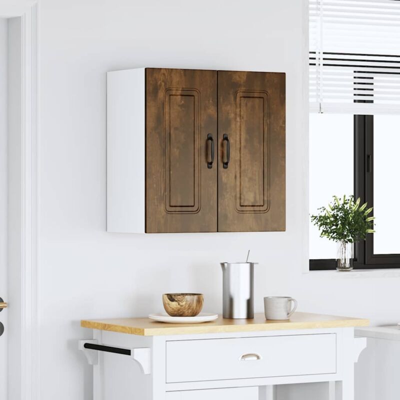 foto del prodotto pensile da cucina kalmar rovere fumo in legno multistrato vidaxl