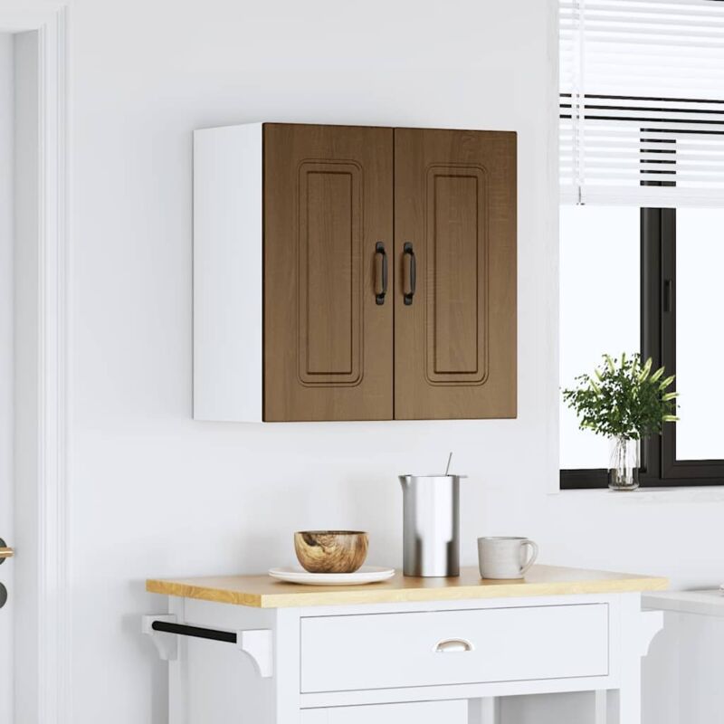 foto del prodotto pensile da cucina kalmar rovere marrone in legno multistrato vidaxl