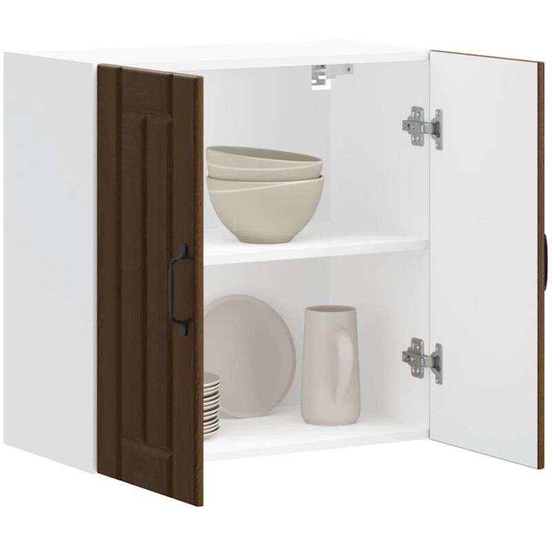 foto del prodotto pensile da cucina lucca rovere marrone in legno multistrato vidaxl