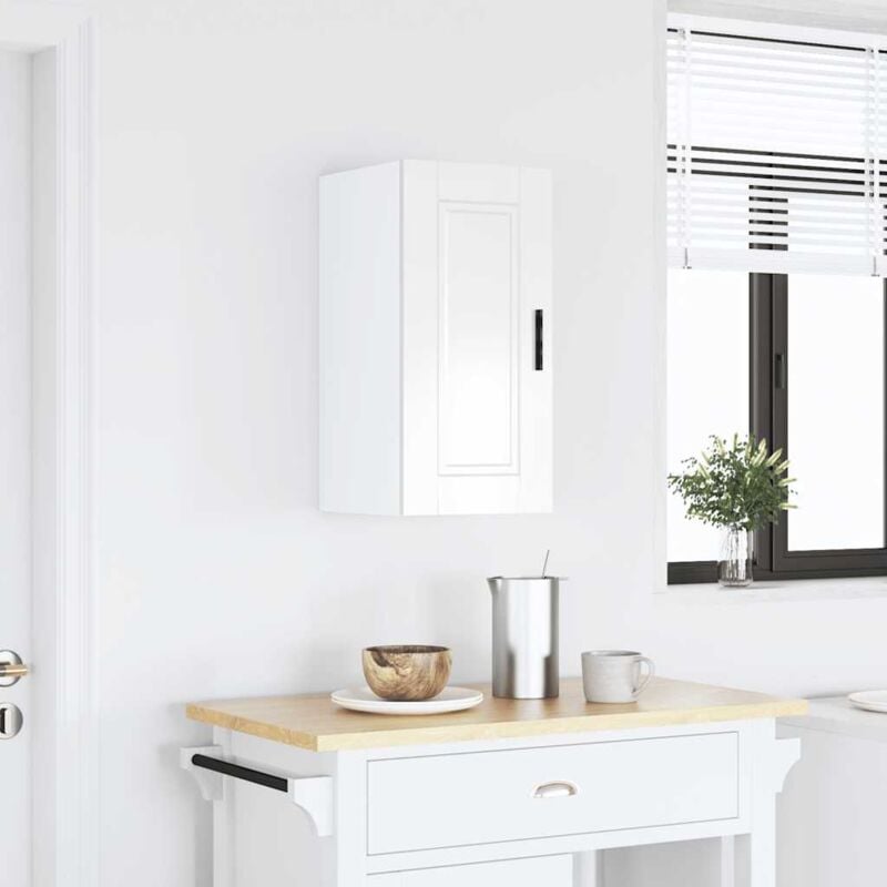 foto del prodotto pensile da cucina porto bianco lucido in legno multistrato vidaxl
