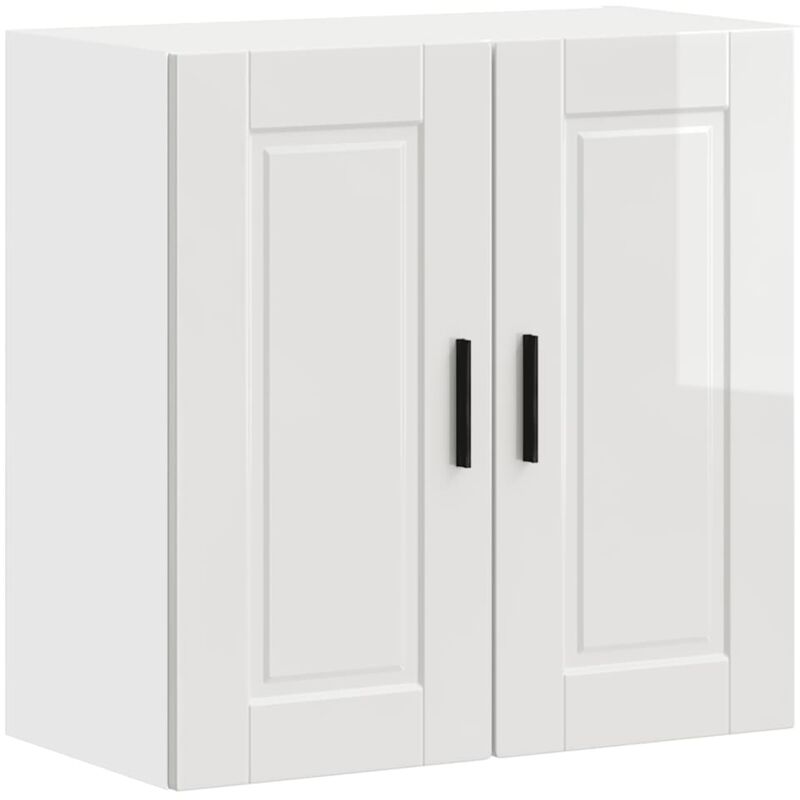 foto del prodotto pensile da cucina porto bianco lucido in legno multistrato vidaxl