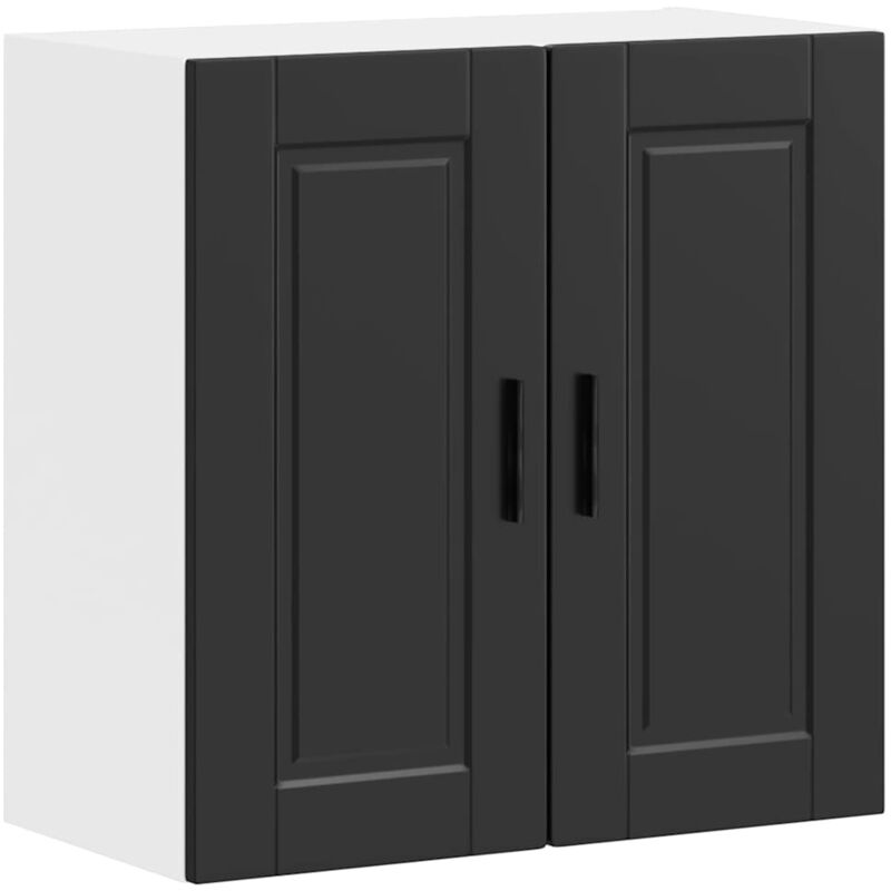 foto del prodotto pensile da cucina porto nero in legno multistrato vidaxl