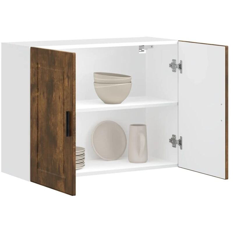 foto del prodotto pensile da cucina porto rovere fumo in legno multistrato vidaxl
