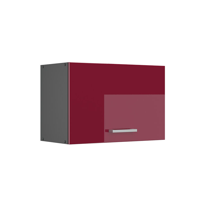 foto del prodotto pensile da cucina r line, rosso bordeaux lucido, 60 cm piatto vicco