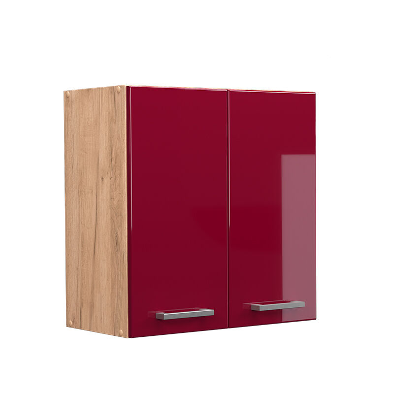 foto del prodotto pensile da cucina r line, rosso bordeaux lucido, 60 cm, vicco