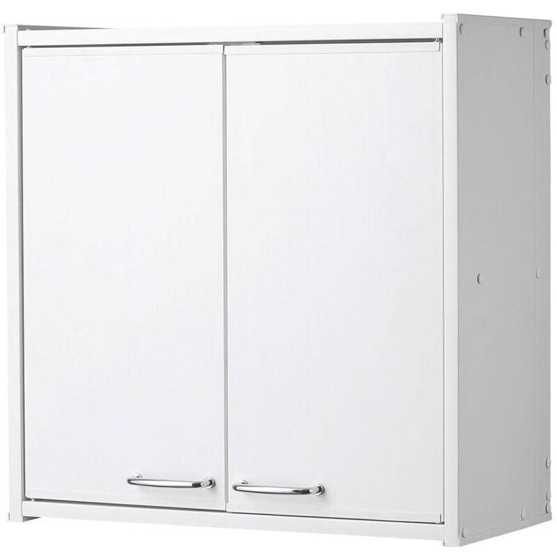 foto del prodotto pensile f760pam in resina pvc, resistente all'umidità, fornito in kit di montaggio, interni esterni, 59x21x59 cm, bianco - negrari