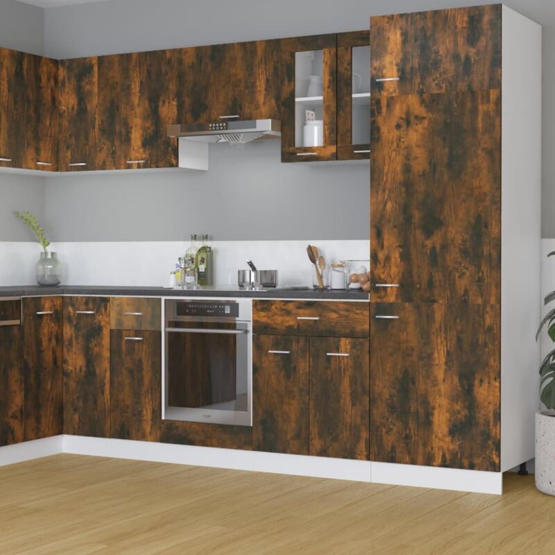 foto del prodotto pensile in vetro lyon rovere fumo 60x31x60 cm vidaxl