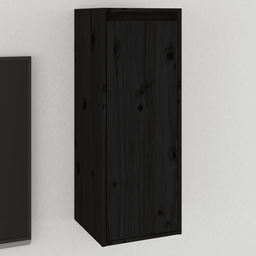 foto del prodotto pensile nero 30x30x80 cm in legno massello di pino vidaxl