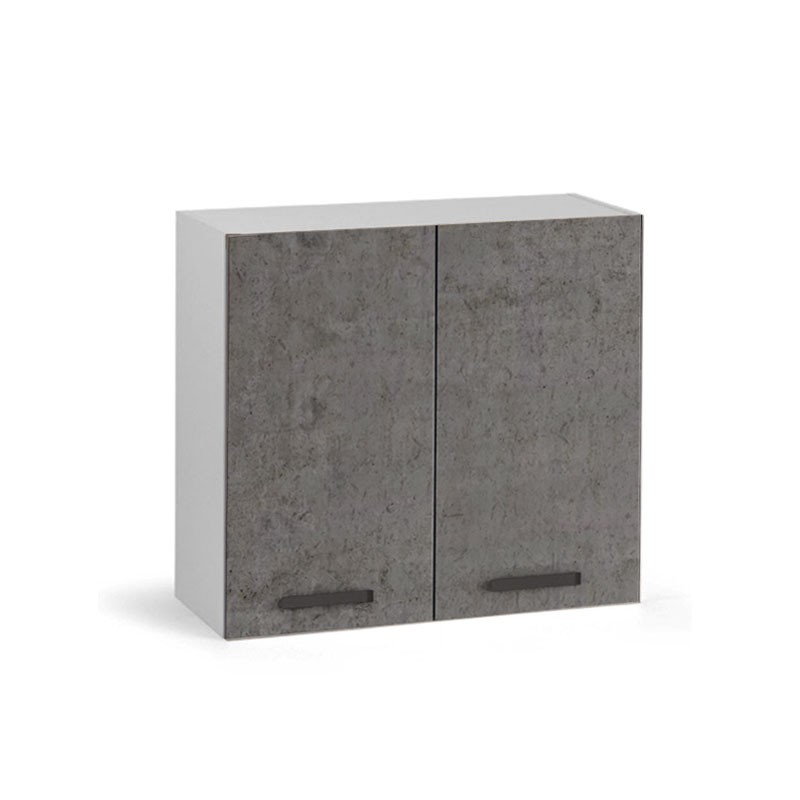 foto del prodotto pensile per cucina grigio cemento 2 ante cm 80x32xh 72