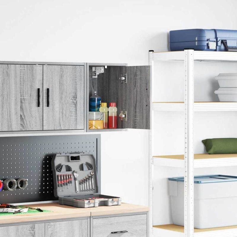foto del prodotto pensile per garage grigio sonoma in legno multistrato - vidaxl