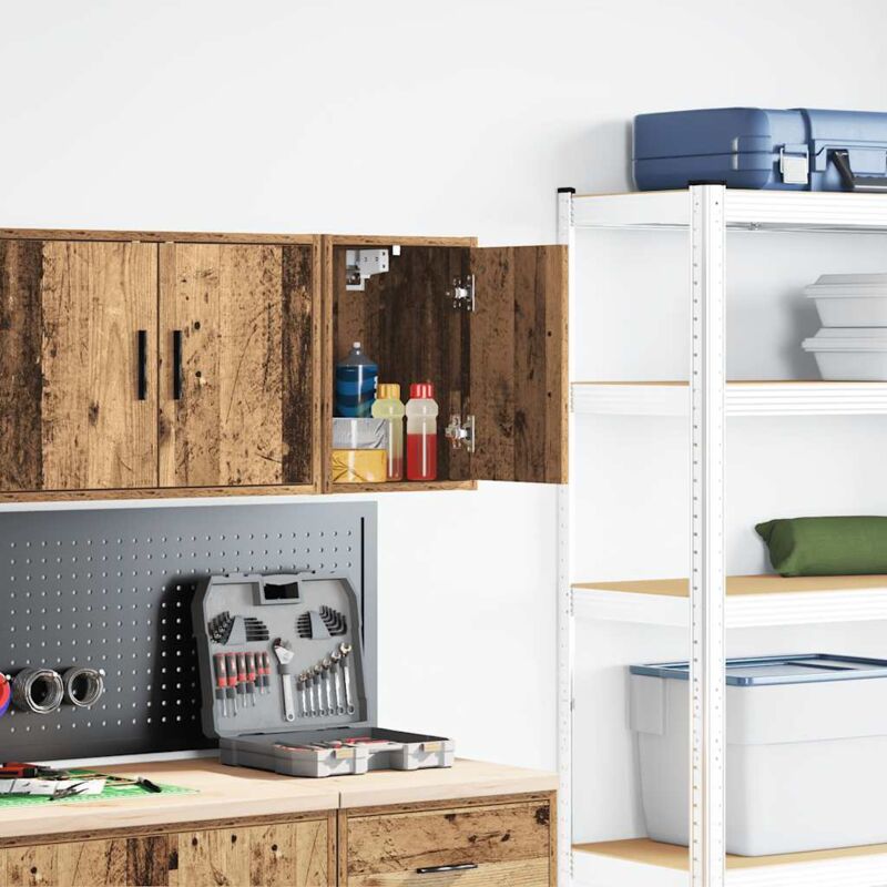 foto del prodotto pensile per garage legno antico in legno multistrato vidaxl