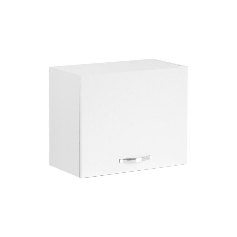 foto del prodotto pensile sopracappa bianco frassinato con anta da cucina cm 60x32xh49